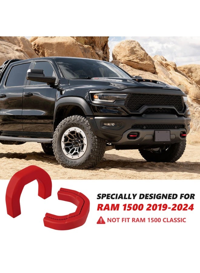KISSUN Custom Front Tow Hooks Covers Hitch Cover Blue Compatible with Dodge RAM 1500 2019-2024 - Image 2